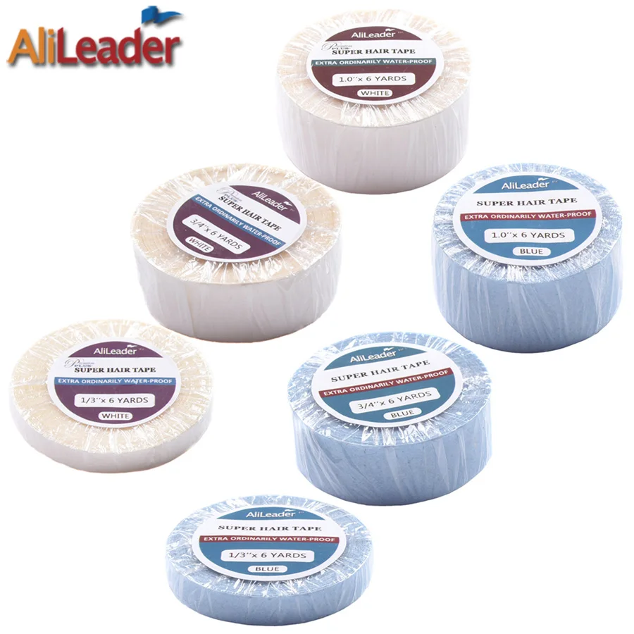 Easy To Use And Remove Hair Extension Tape Wig Adhesive Lots Waterproof Double-Sided Wig Tape Hair Bond Glue Blue & White Color