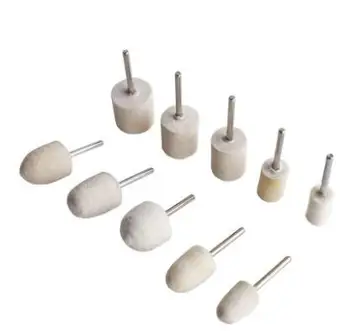 

Free Shipping 10pcs Wool grinding head, wool wheel, metal jade glass mirror polishing head, polishing felt wheel 3mm handle.