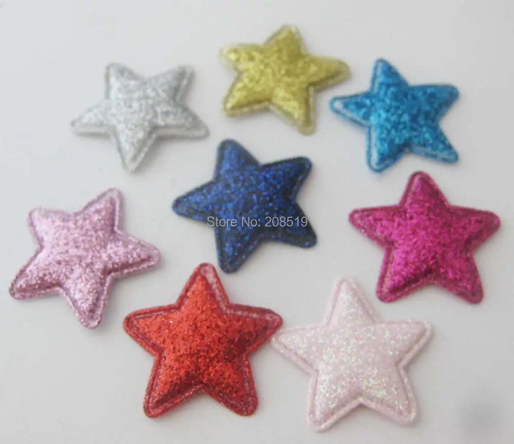 PANNOV 25 мм блеск звезды патчи 120 шт. Мягкий войлок hairclip аппликации multicolors DIY craft Скрапбукинг