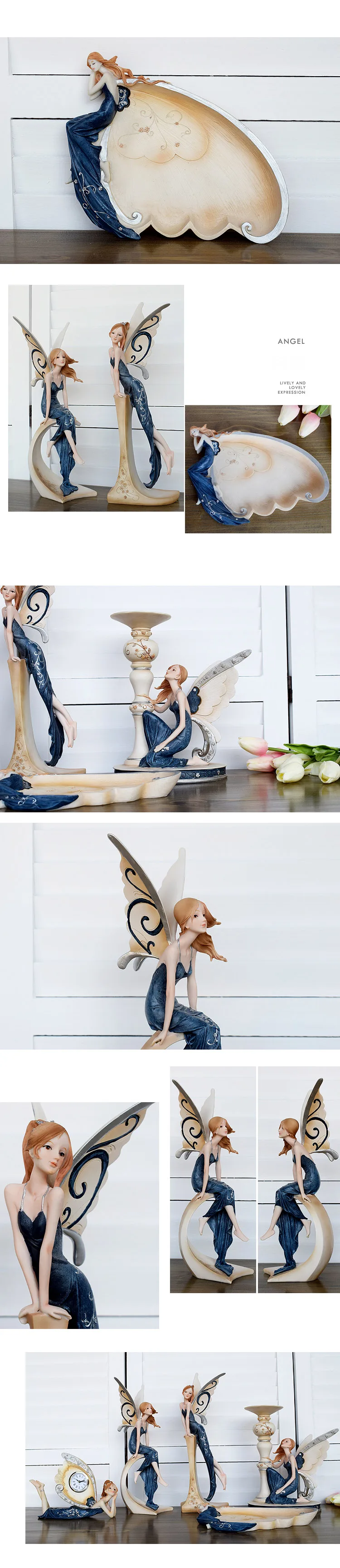 Европейская смола мечта цветок фея украшения творческий ангел украшения подсвечник товары для дома подарок на день рождения свадьбу ремесла
