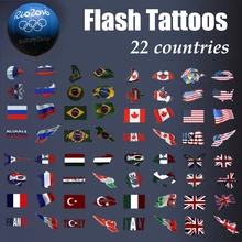 fashion Olympic Flash tattoo football basketball fans country tattoo Temporary Tattoo for sport fans Flag tattoo