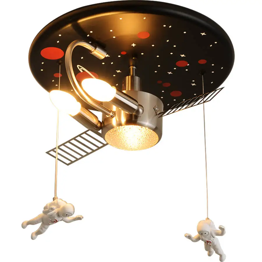 Арт-деко, спутниковый астронавт, светодиодный потолочный светильник для детской комнаты, детского сада, креативный потолочный светильник для учебы, гостиной, светильник s - Цвет корпуса: a