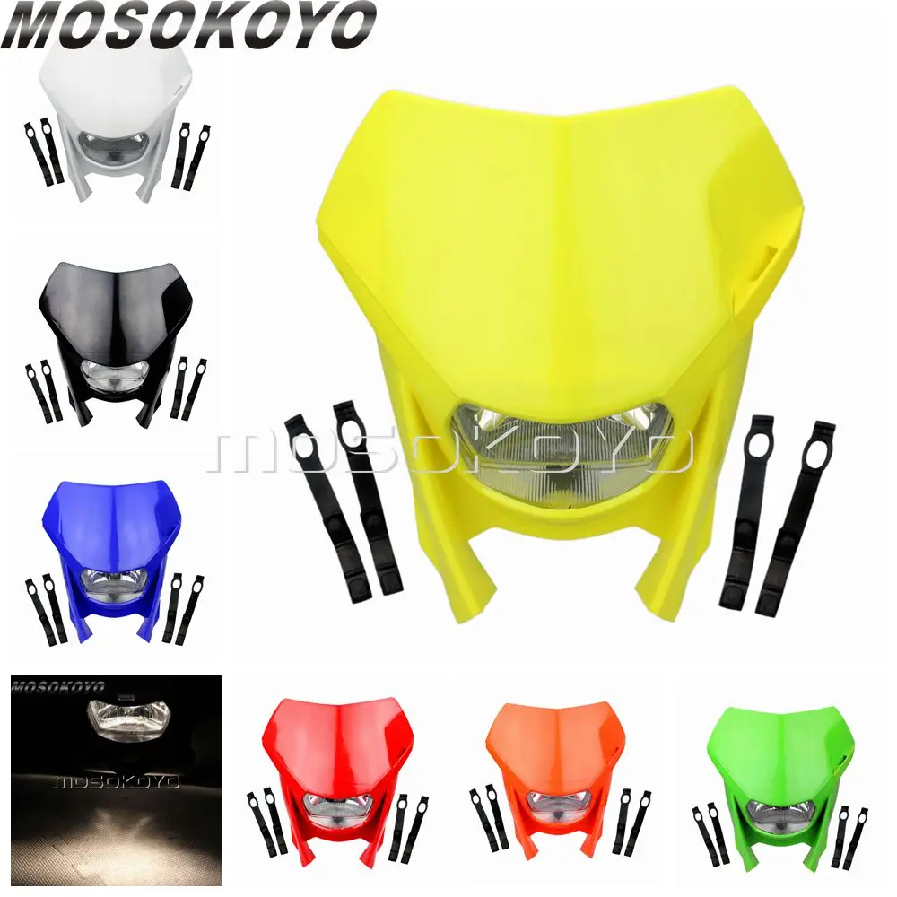 

H4 35W Motorcycle Off Road Headlight For Yamaha Honda WR 450 250 YZ TTR Enduro Dirt Bike Supermoto Motocross Headlight Fairing