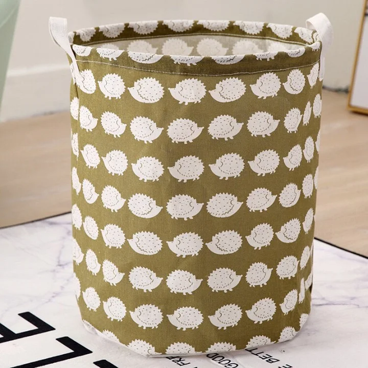 MTL Foldable cotton linen Storage Barrels for Laundry Sundries Clothes clothing - Цвет: Hedgehog