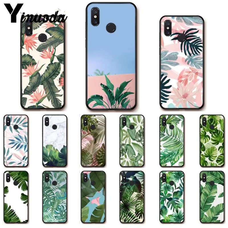 Чехол для телефона Yinuoda с рисунком листьев пальмы Xiaomi Redm4X 6A 5A 7A Redmi5 5Plus Note8 8Pro 7 mi A1