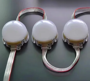 

DC24V 50mm diameter;addressable;rgb full color;IP68;GS8206 pixel module;7pcs 5050 led;with backup signal line;frosted cover