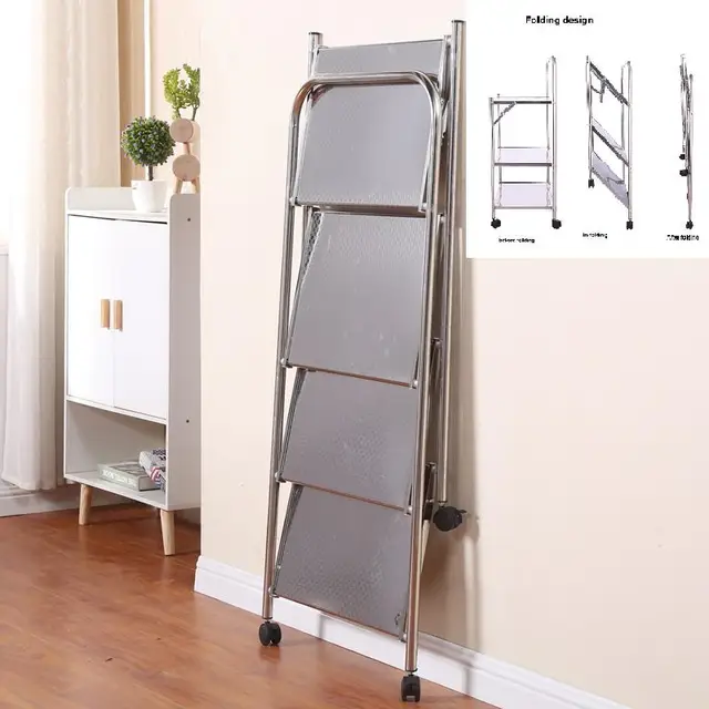 Cheap Kitchen floor microwave oven shelf three or four multifunctional stainless steel storage oven pot folding pot dish rack Cheap Kitchen floor microwave oven shelf three or four multifunctional stainless steel storage oven pot folding pot dish rack