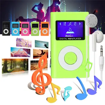

4 Hours Play Time MP3 Player USB Clip 32GB Micro SD Card Slot + Earphone Orange Blue Green Black Pink Directly Connect Charging