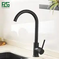 FLG Kitchen Faucet Black Brass 360 RotateMixer Faucet for Kitchen Single Handle Hot and Cold Kitchen Sink Faucets Mixer Tap 975
