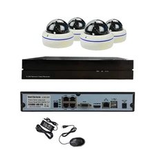 HJT 4CH 720P1.0MP 48V POE NVR Kit 4 1MP PoE Network Camera P2P Cloud CCTV System Infrared Indoor Night Vision Video Surveillance