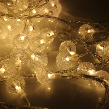 

2016 AC110V 10M 100LED 8Modes Crystal Ball Light Decoration Garland Wedding Led Fairy String Lights With Plug The Tail US