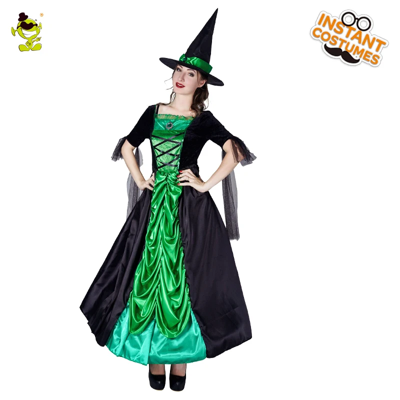green and black witch costume