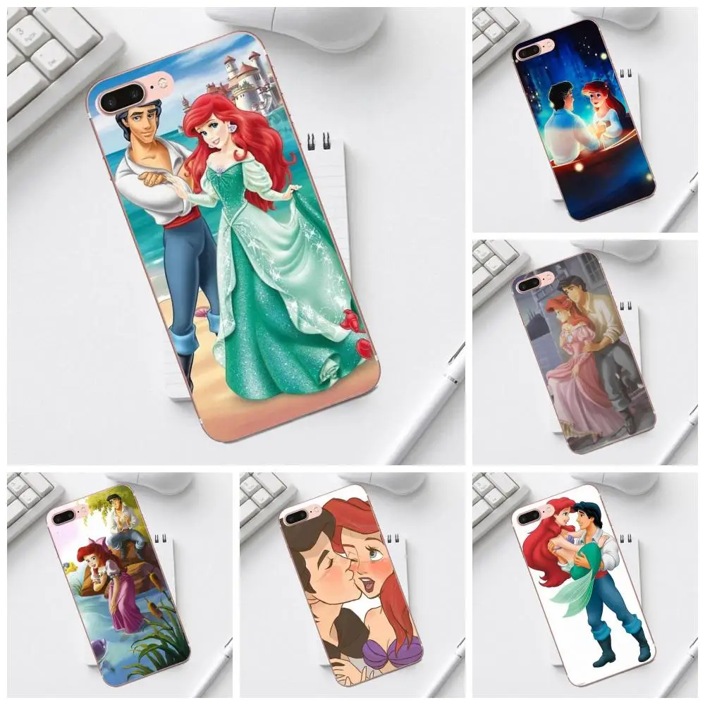 

Qdowpz Ariel And Eric Soft TPU Stylish Case For Galaxy Alpha Core Prime Note 4 5 8 S3 S4 S5 S6 S7 S8 S9 mini edge Plus