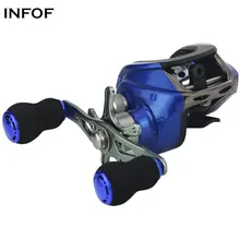 INFOF KK200 baitcasing катушка соленой воды литые Рыболовные катушки 6,3: 1 17+ 1BB магнитное торможение Карп рыболовное колесо Baitcaster