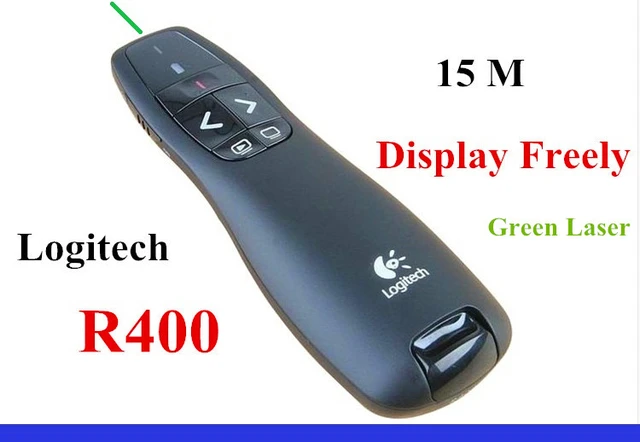 2015 New Logitech R400 / R800 2.4G GF Mini Wireless Laser Pointer Presenter Green Pen