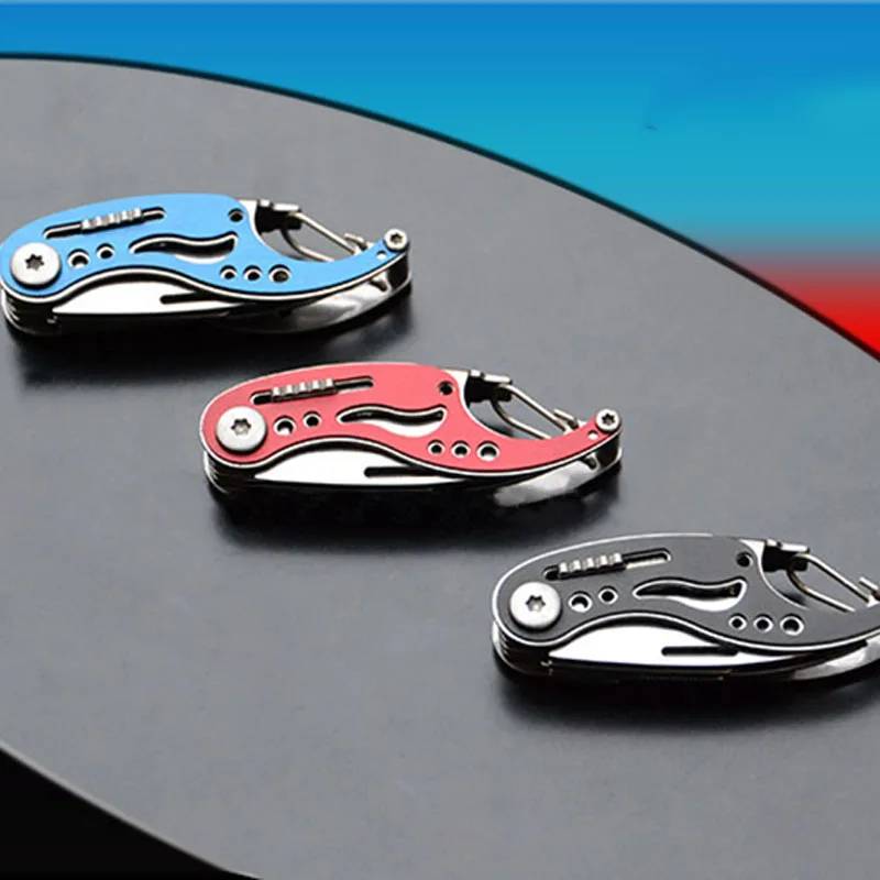 

New Mini Pocket Steel Multi Functions Pocket EDC Folding Knife Key Chain Multifunctional Knife Survival Karambit Knife HR