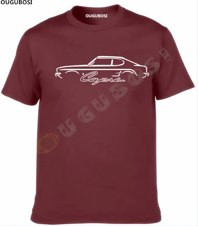 Ретро FORD CAPRI MK 1 вдохновленная Классическая футболка с автомобилем # MK1|Футболки| |
