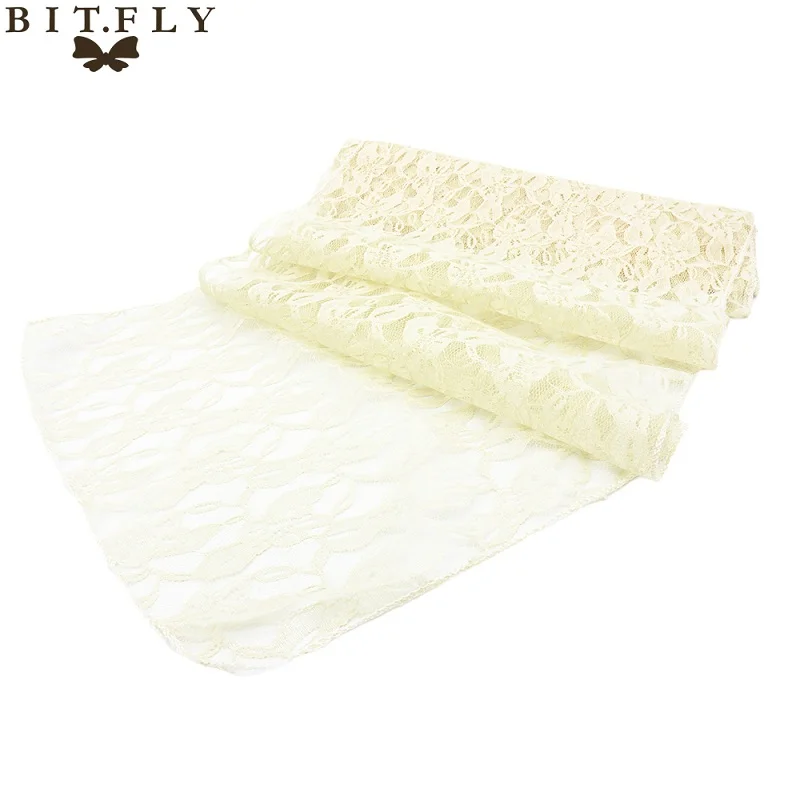 Nouveau 1 Pieces Vert Menthe Dentelle Chemin De Table 12 X 108