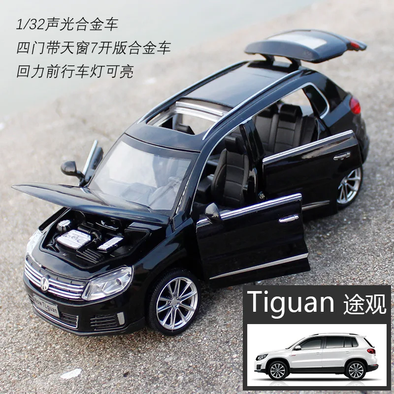 

1:32 Die Cast Models Cars models automobiles Alloy Vehicle gld3 Coche Toys for Children SUV Volkswagen Tiguan sunroof openable