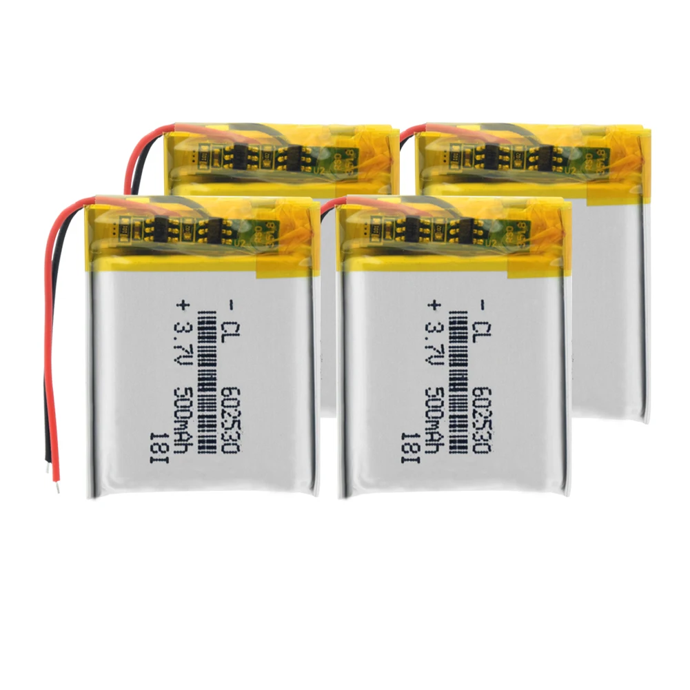 Перезаряжаемая 3,7 V 500mAh 602530 батарея для MP3 MP4 Смарт-часы ручка для чтения Li-Po литиевые литий-полимерные батареи Bateria