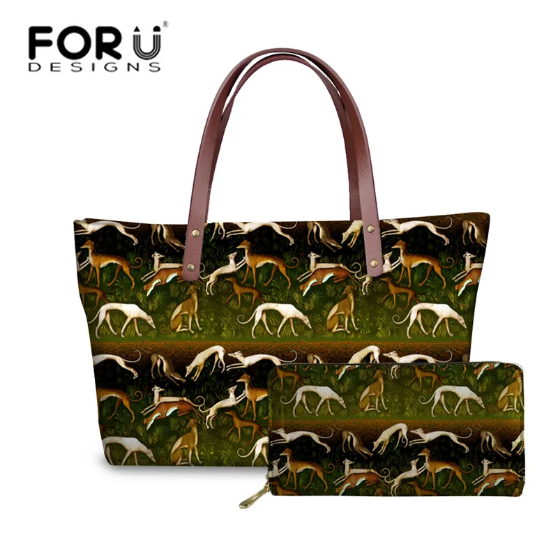 FORUDESIGNS حقائب و محفظة للنساء السلوقي الطباعة حقائب كتف السيدات الفاخرة تصميم الأعلى مقبض حقيبة الإناث اليد حقيبة FORUDESIGNS حقائب و محفظة للنساء السلوقي الطباعة حقائب كتف السيدات الفاخرة تصميم الأعلى مقبض حقيبة الإناث اليد حقيبة