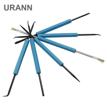 

URANN 6pcs Desoldering Aid Tool Soldering Welding Welder Assist Repair Tool Kit Set Soldering Aid PCB Cleaning Kit Hand Tools