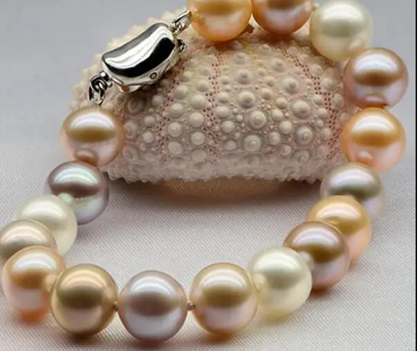

8"8-9MM NATURAL SOUTH SEA PINK MULTICOLOR PEARL BRACELET 28%