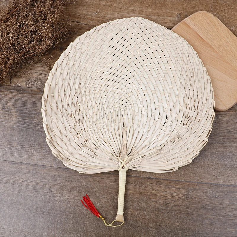 Pushan Arts Hand Made Fan Peach Shaped Bamboo Fan Summer Cool Air Fan DIY Characteristic