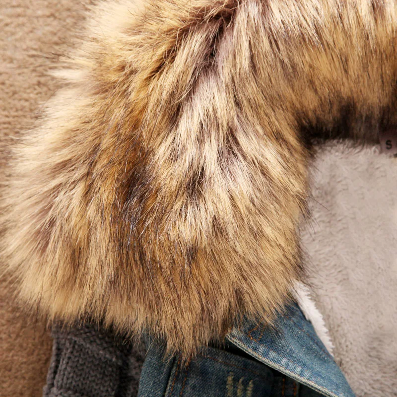 Pour Jeans Automne 5xl Jean Printemps De Vestes La Fourrure Bleu Femmes S En 2018 Plus Hiver Veste Mince Denim Survêtement Taille Manteau vYa5dUqw