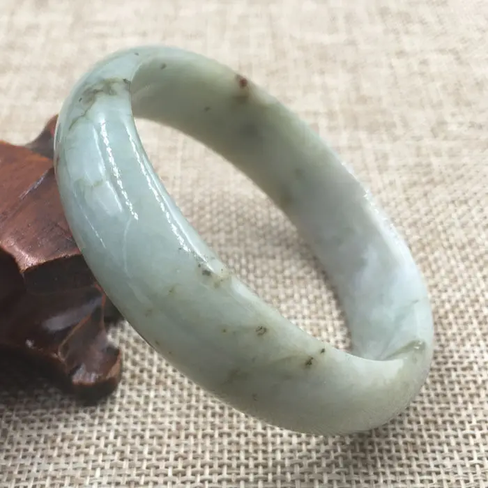 

56mm Certified Grade A Natural Lavender Green Jadeite Jade Bangle Bracelet 02725 28% 10.13