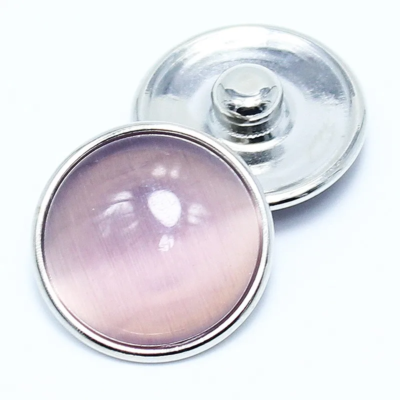 10pcs/lot hot ginger alloy cat's eyes stone snaps charms jewelry fit snaps bracelets snaps