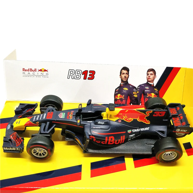 BBurago 1:43 F1 RedBull команда RB13 литья под давлением гоночный автомобиль - Цвет: 33 Max Verstappen