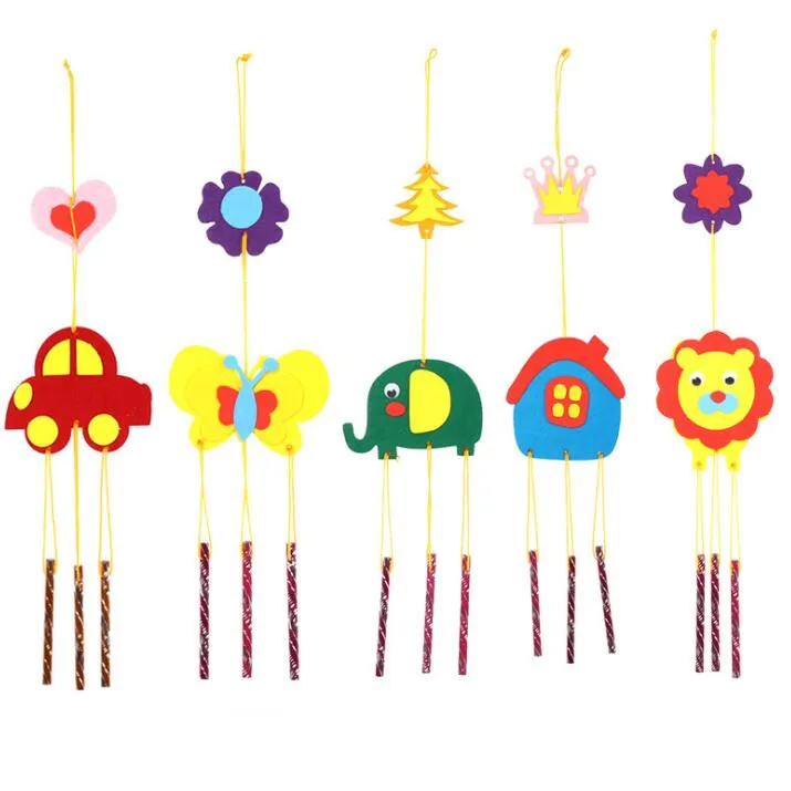 

children hand made DIY toy cloth woven campanula cartoon animal indoor ornaments creative material kid handmade toys BS71