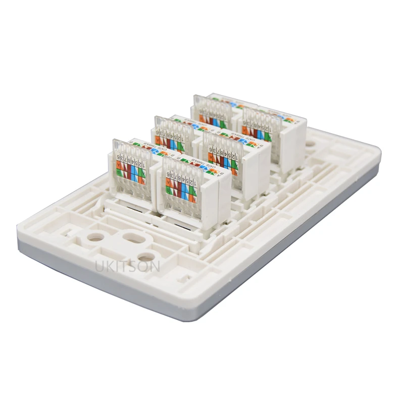 120 Type 6 Ports  CAT5E RJ45 Wall Outlet pic 3