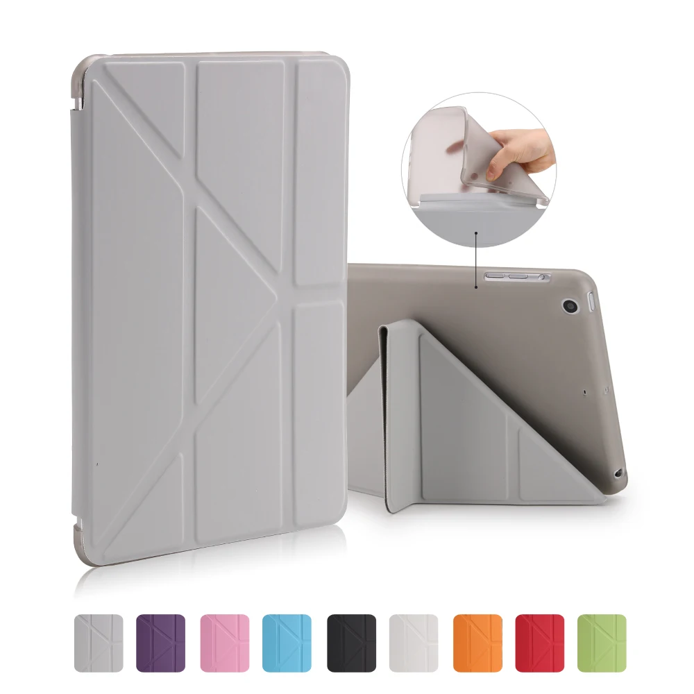 Чехол для for ipad Mini 2/Mini 3/мини 1 чехол из искусственной кожи Ultra Slim + мягкая Вернуться ТПУ smart Cover для for ipad Mini чехол