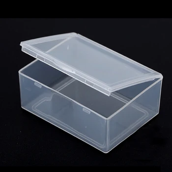 

Wholesale 5 Pcs/lot Clear Plastic Transparent Store With Lid Storage Box Collection Coin Jewelry Container Case