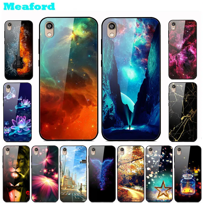 

Tempered Glass Case For Huawei Honor 8S Case Hard PC Colorful Cover For Huawei Honor 8S 8 S KSA-LX9 Phone Bumper Cases Honor8S