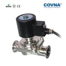 COVNA 3/4 дюймов Взрывозащищенная катушка санитарный Соленоидный клапан три зажимное соединение из нержавеющей стали 304 PTFE сиденье нормально закрыто