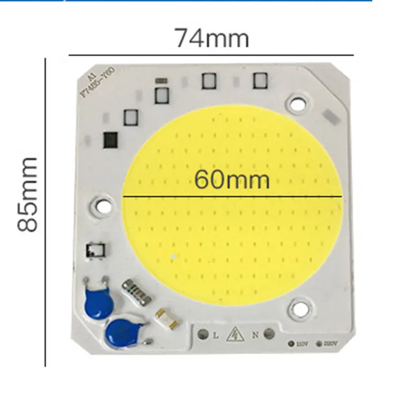 1/Psc Высоковольтная бесприводная лампа COB Чип 30 Вт 40 50 вход умный IC 110 В прожектор