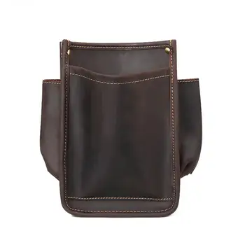 

Leather Tool Storage Bag Multi-function Nail Wrench Hardware Electrician Pocket Wearable Portable Electric Storage Bag Gift