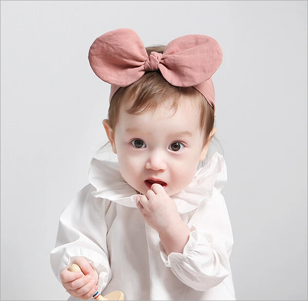 Chaud pour bébé mignon enfants Bow Bandeau Turban Noeud Lapin Bandeau Coiffure