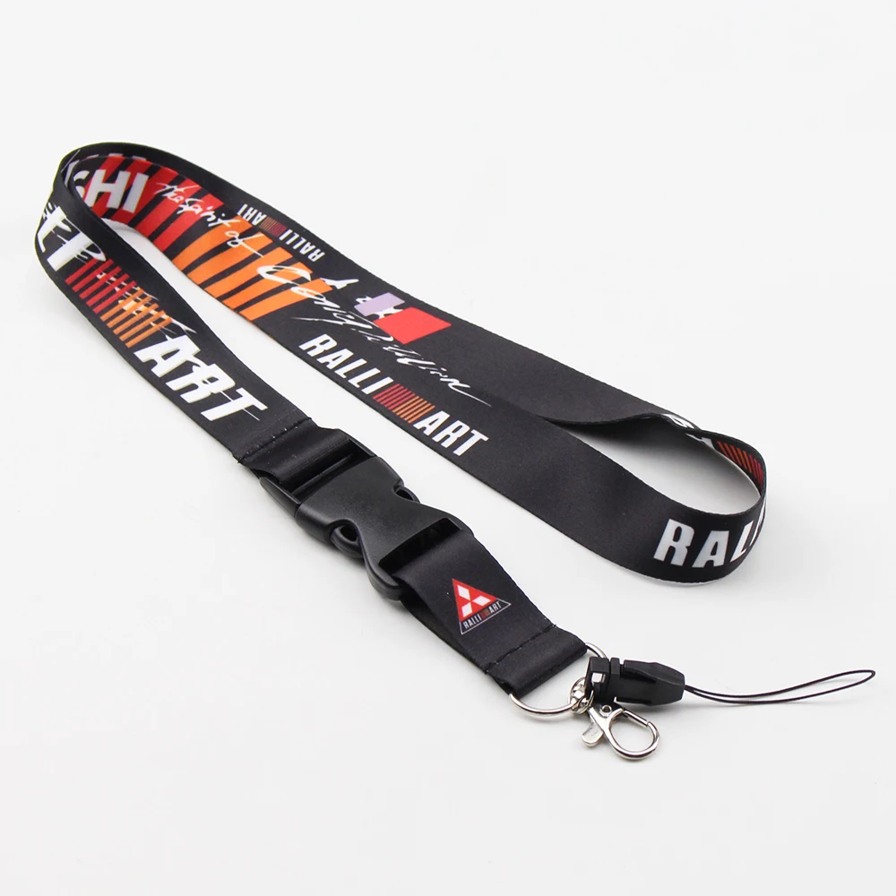 JDM RALLIART Racing lanyards мобильный телефон ID карты подвесной ремень ремешок для Mitsubishi брелоки для фанатов