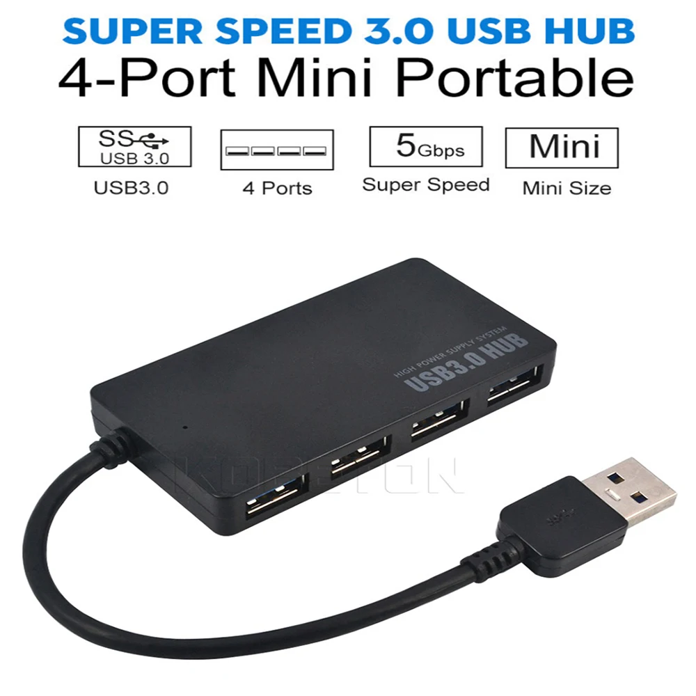 Разветвитель Kebidu с 4 USB портами и поддержкой 3 0 5 Гбит/с|USB-хабы| |
