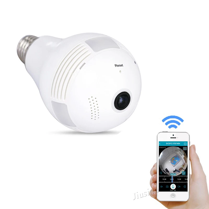 

IP Camera Bulb light lamp Wifi Home Security Camera 360 Degree Panoram Fisheye Wireless Mini Video Cam Micro Audio Recorder