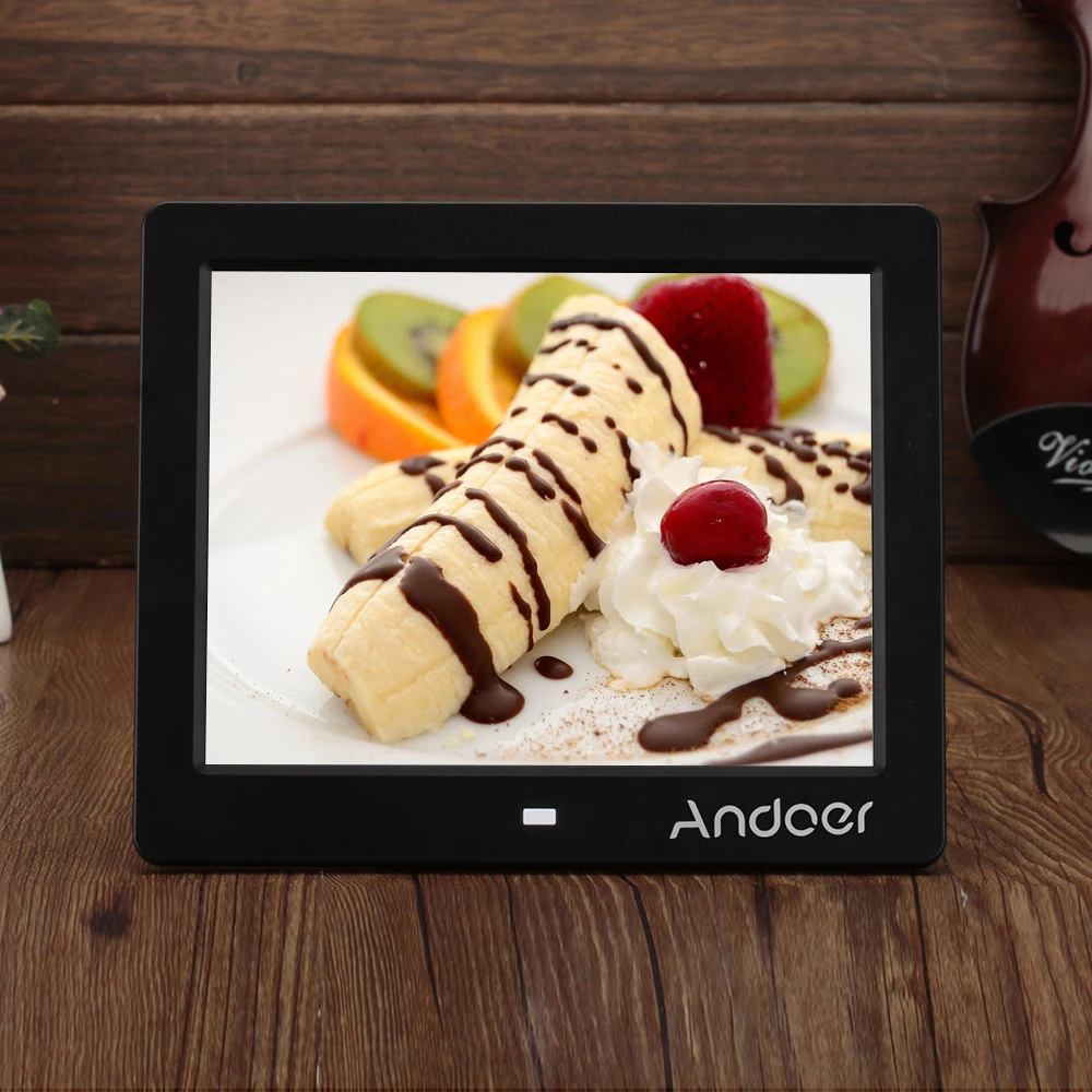 Andoer " HD широкий Экран цифровое фото рамка с будильником MP3 MP4 видеопроирыватель Функция с пультом дистанционного управления Управление