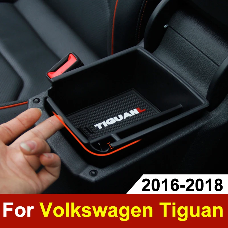 

Car Armrest Center Storage Box Container Glove Organizer Case For Volkswagen VW Tiguan mk2 2016 2017 2018 2019 2020 Accessories