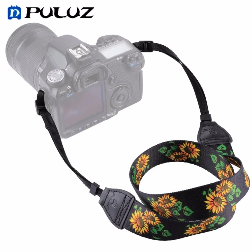 PULUZ шейный ремень камеры плечевой шейный ремень Противоскользящий винтажный шарф с цветочным принтом печатная камера ремень для SLR/DSLR камеры s
