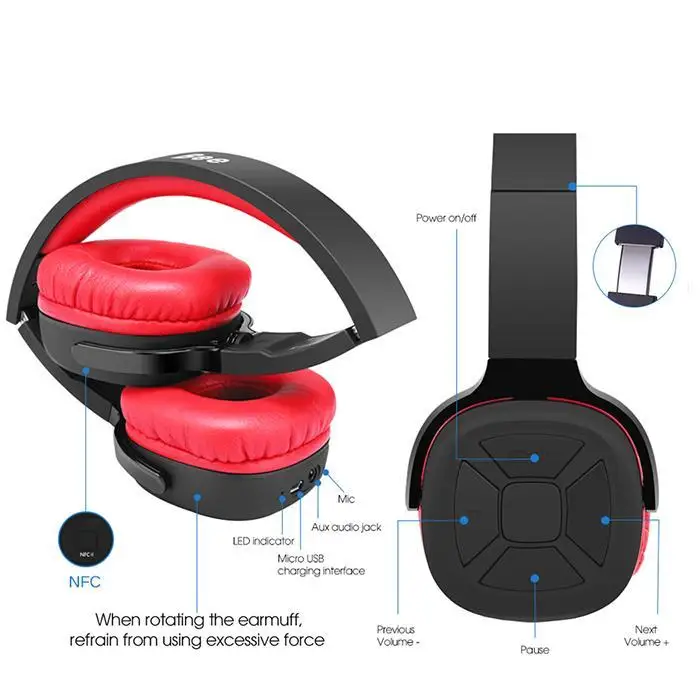 Беспроводной Bluetooth стереогарнитура, музыка через наушники-вкладыши 1100 мАч 10 м 60 часов наушники примерно 3-4 часа 5 V Mic