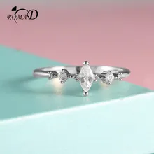 ROMAD обручальное кольцо для Для женщин простой кубический цирконий розовое Золотое серебряное кольцо можное обручальное кольцо ювелирные изделия R4