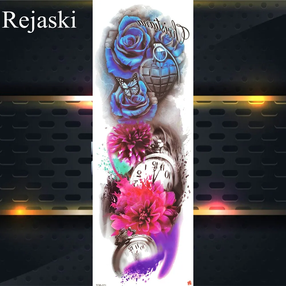 Rejaski крутая нарукавная повязка с тигром Орлом львом временная татуировка на всю
